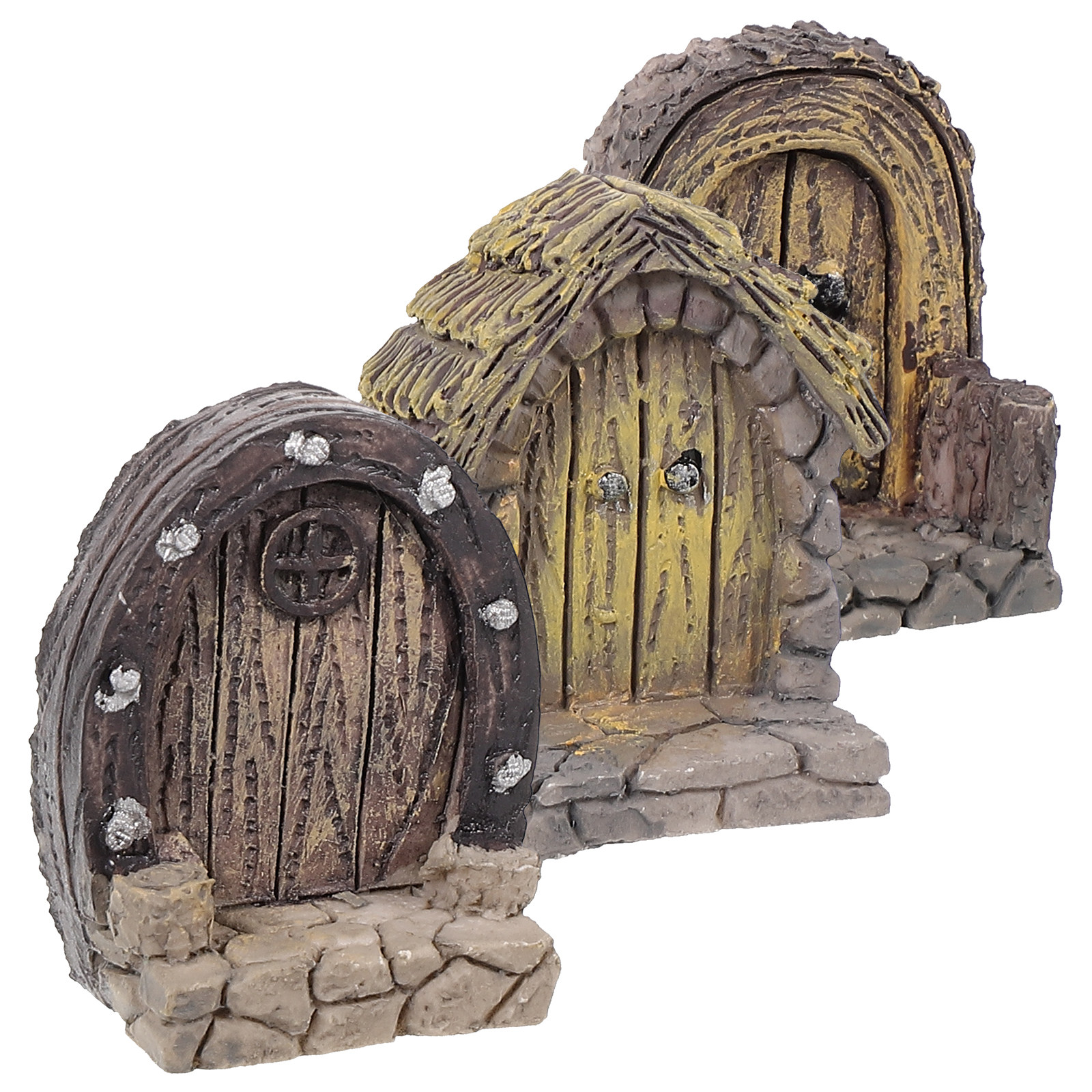 Bonsai Garden Set Up - 3Pcs Fairy Garden Door Miniature Resin