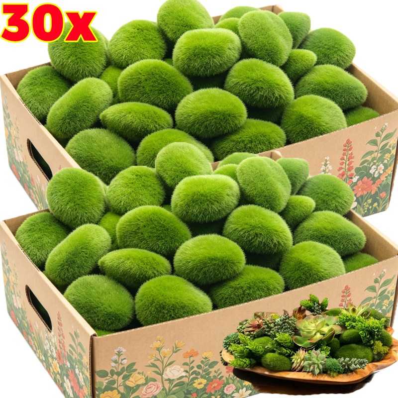 Bonsai Rock Garden - 5/30pcs Simulation Moss Stone Artificial Moss