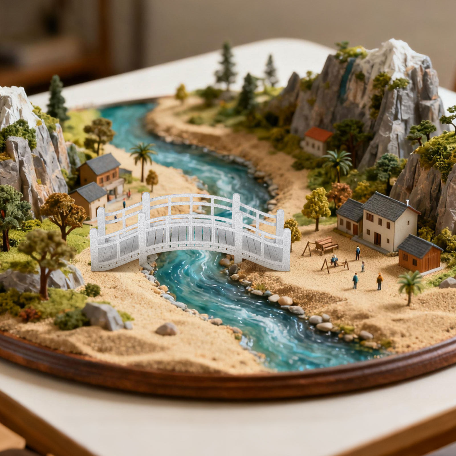 Bonsai Garden Set Up - Miniature Bridge for Terrarium Diorama Bonsai