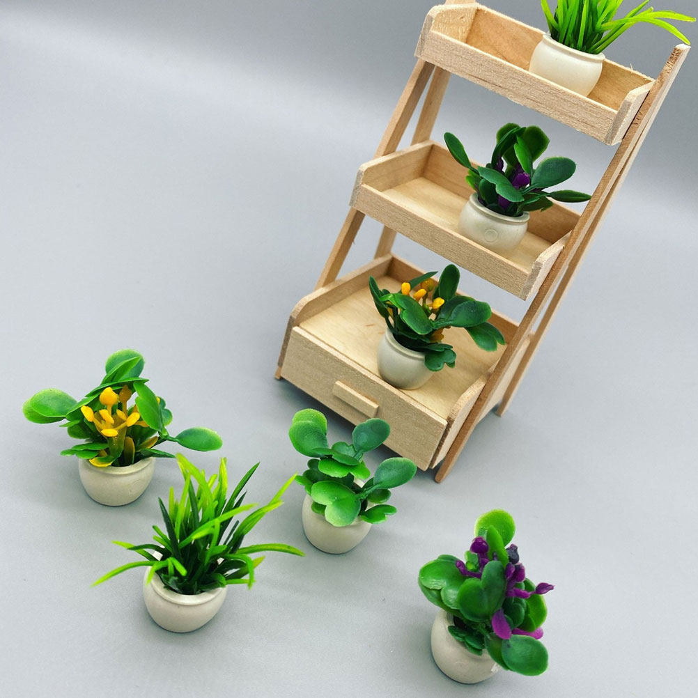 Bonsai Garden House - 4Pcs Miniature Potted Plant Simulation Bonsai