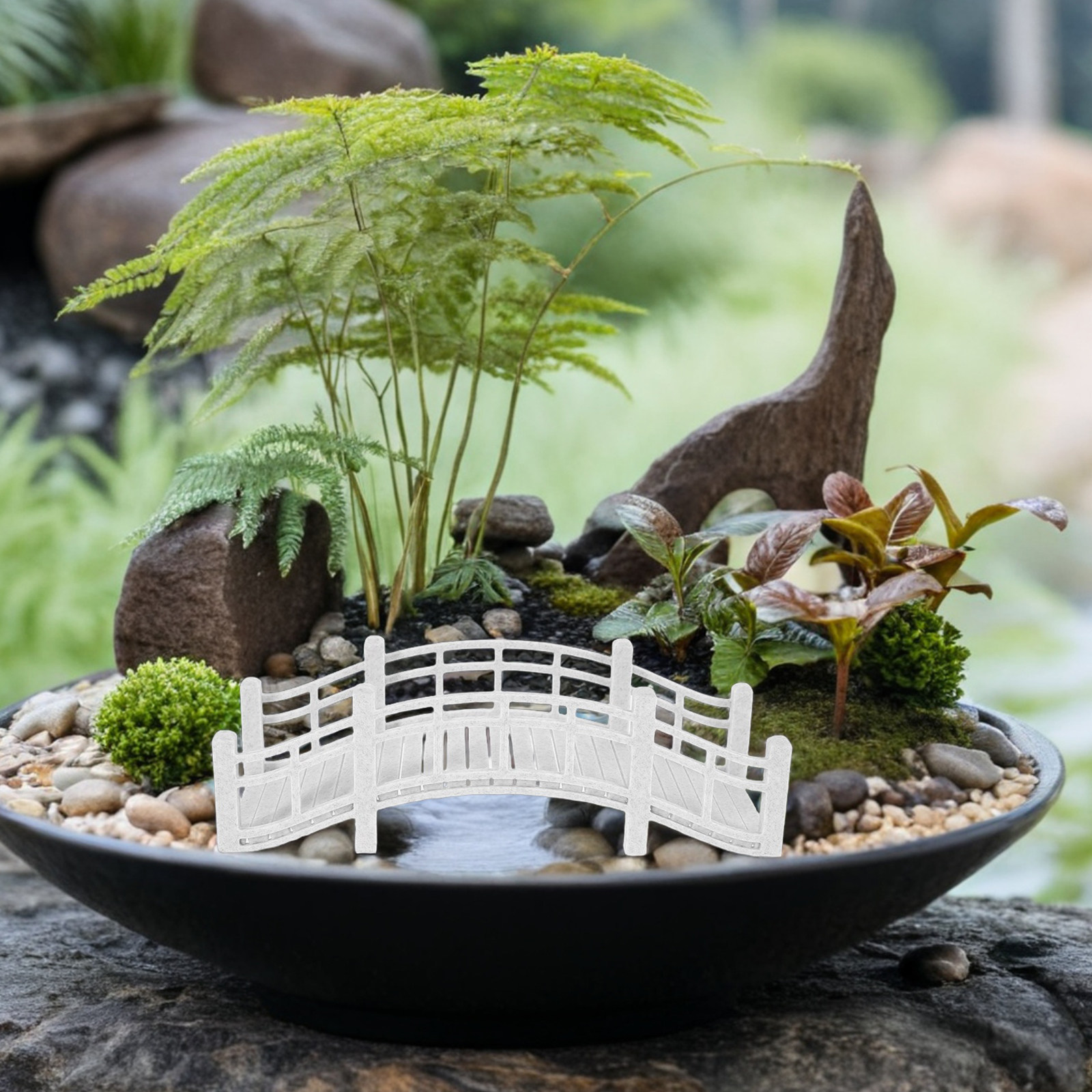 Bonsai Garden Set Up - Miniature Bridge for Terrarium Diorama Bonsai