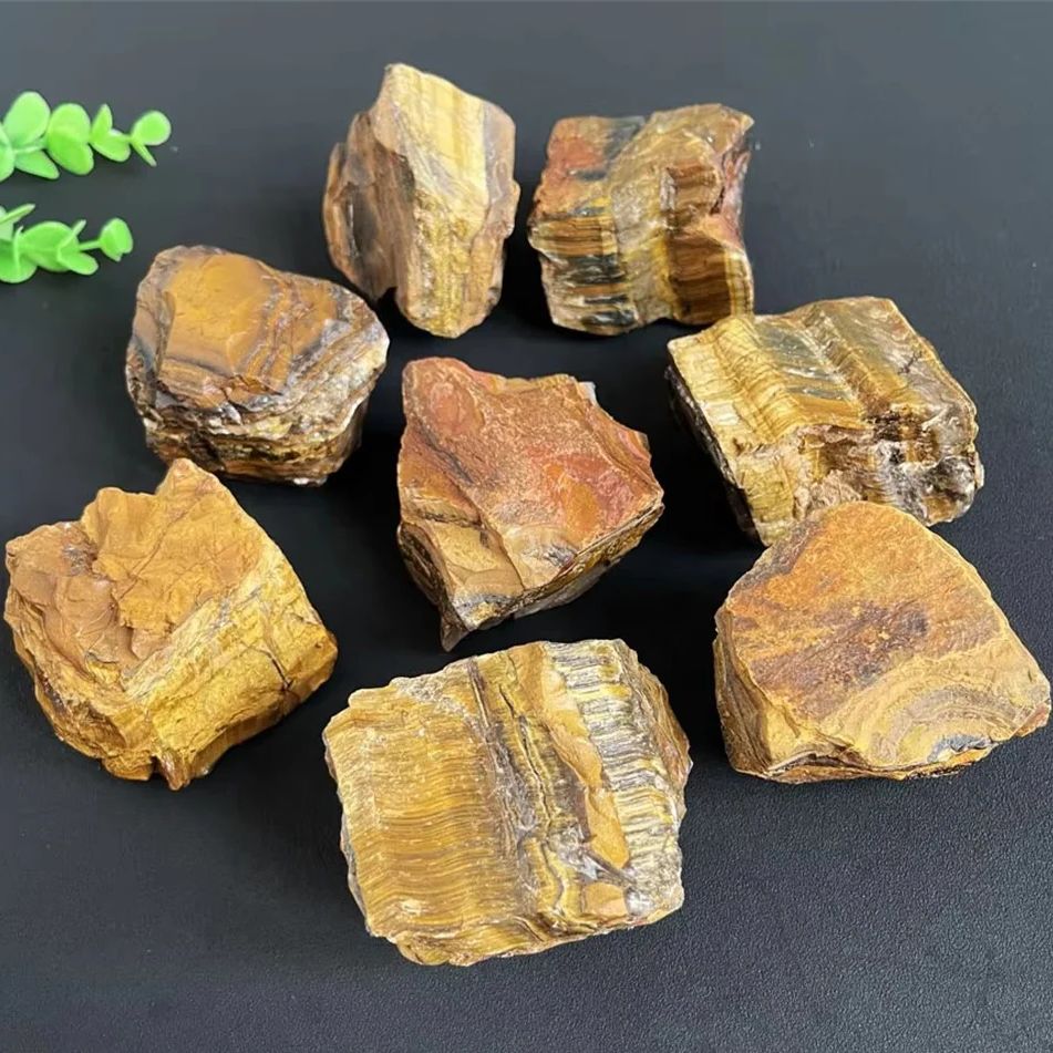 Natural Tiger Eye Raw Stone Ro - Bonsai Rock Garden avaliação e preço