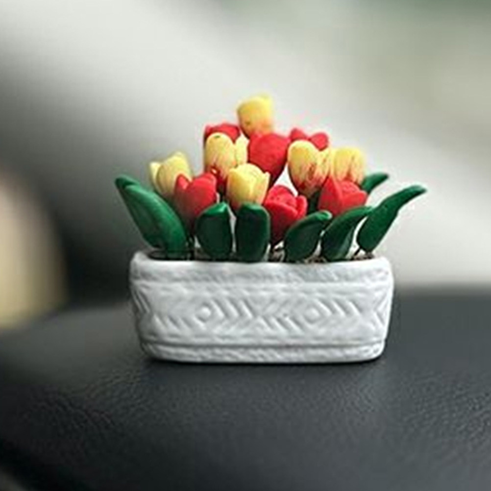 Mini Tulip Potted Plant Miniat - Bonsai Garden House avaliação e preço
