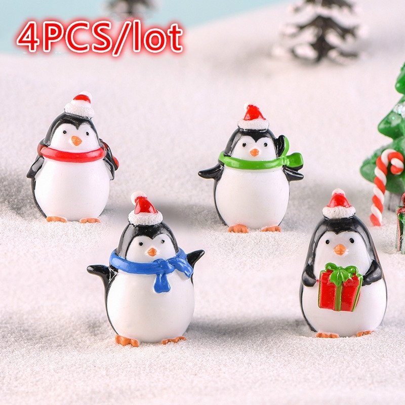 4pcs Mini Resin Penguin Micro  - Bonsai Garden World avaliação e preço