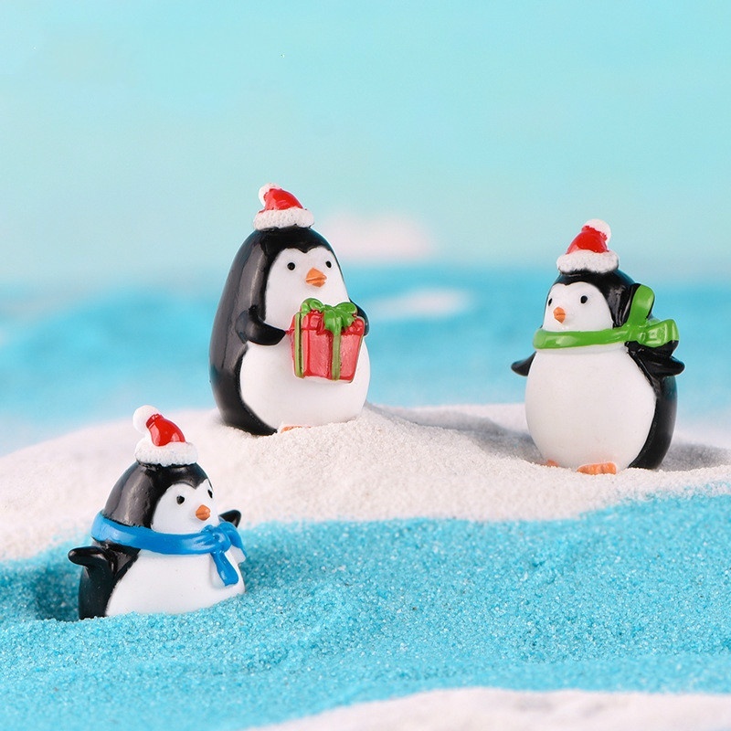 4pcs Mini Resin Penguin Micro  - Bonsai Garden World avaliação e preço