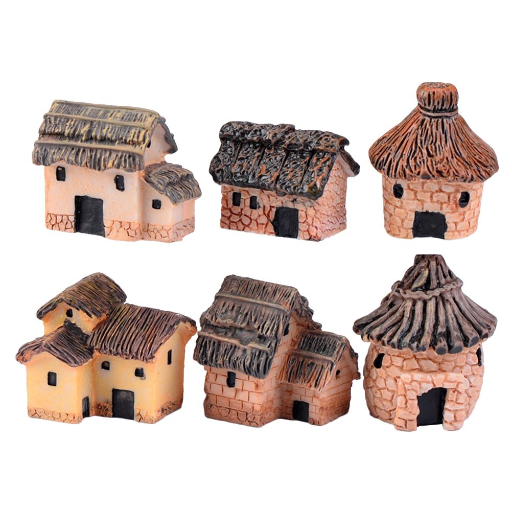 6Pcs Miniature Garden Resin Th - Bonsai Garden House avaliação e preço