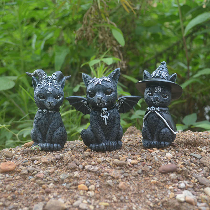 Halloween Magic Cat Resin Craf - Bonsai Garden Festival avaliação e preço