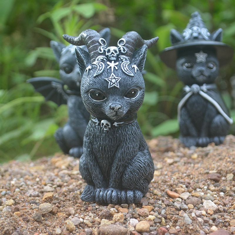 Halloween Magic Cat Resin Craf - Bonsai Garden Festival avaliação e preço