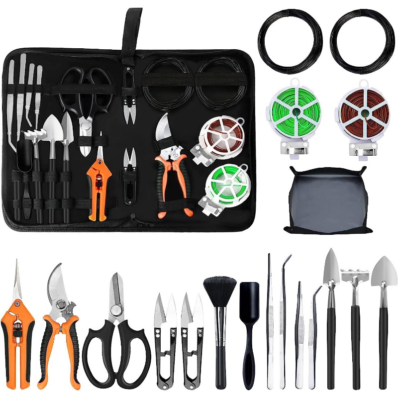 19pcs/set  Multifunctional Bon - Bonsai Tool Set avaliação e preço
