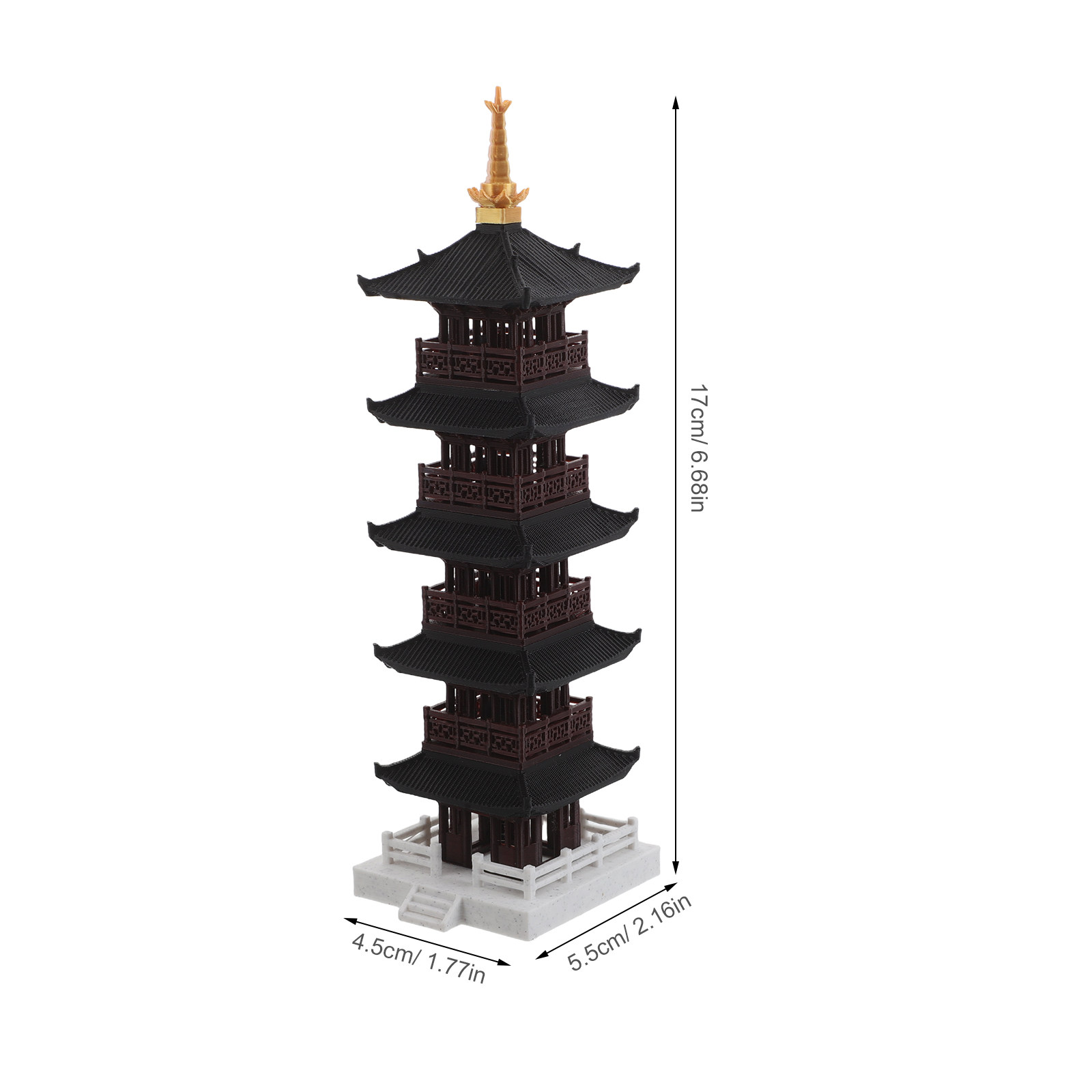 Chinese Pagoda Sculpture 5-Tie - Bonsai Garden Set Up avaliação e preço