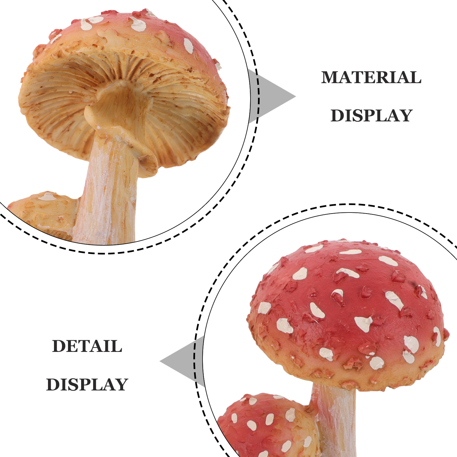 3Pcs Resin Mushroom Garden Sta - Bonsai Garden Set Up avaliação e preço