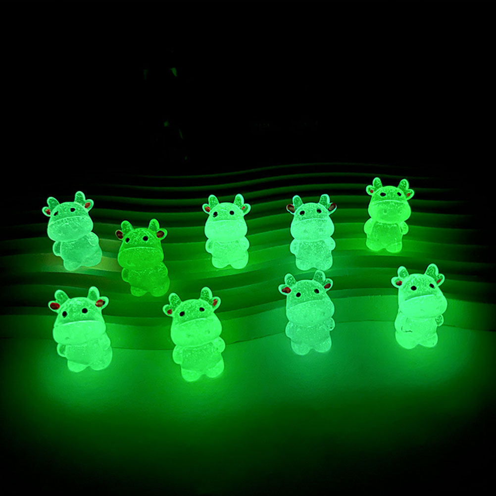 24Pcs Luminous Mini Cow Resin  - Bonsai Garden World avaliação e preço