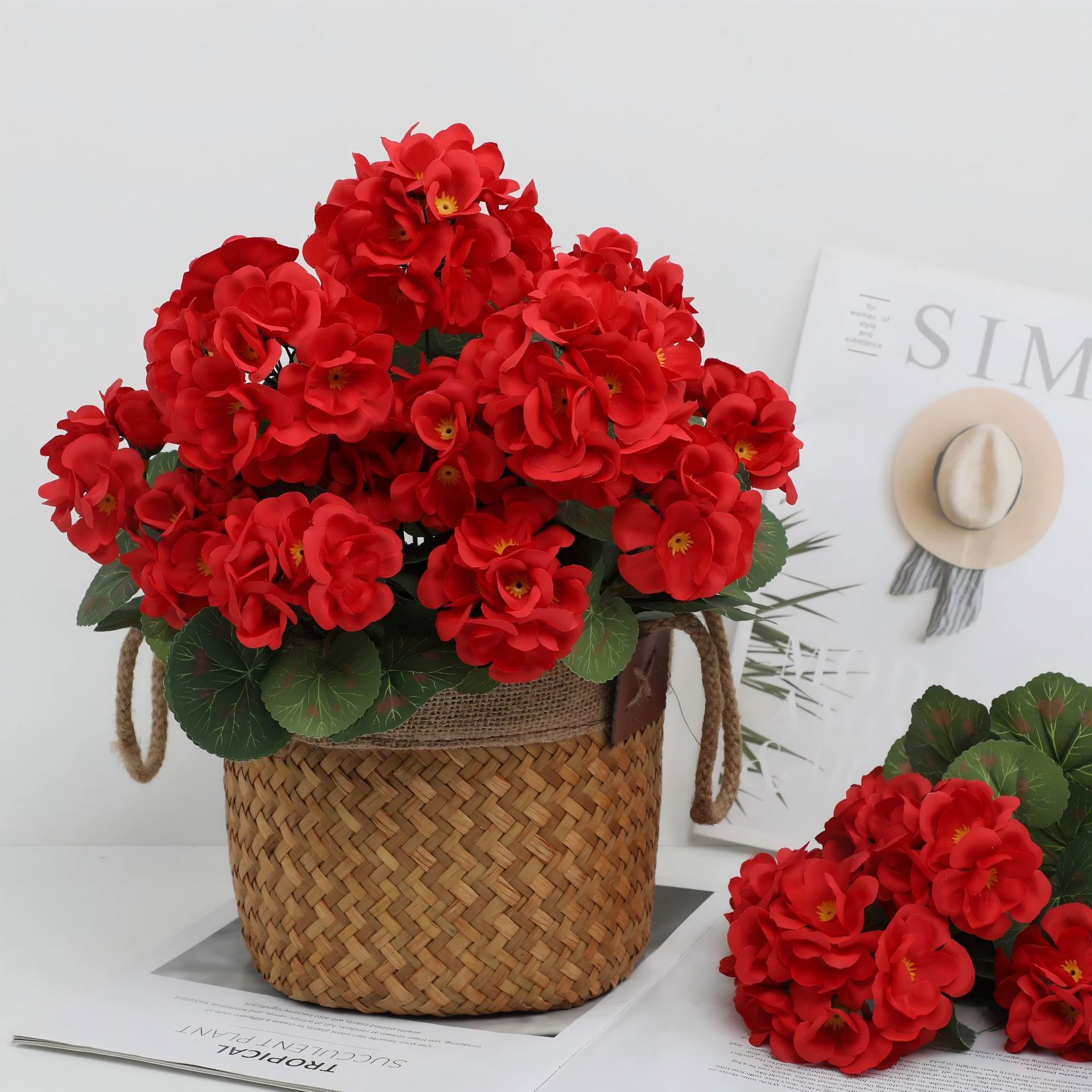 1/3PC Artificial Flower Begoni - Bonsai Garden Festival avaliação e preço