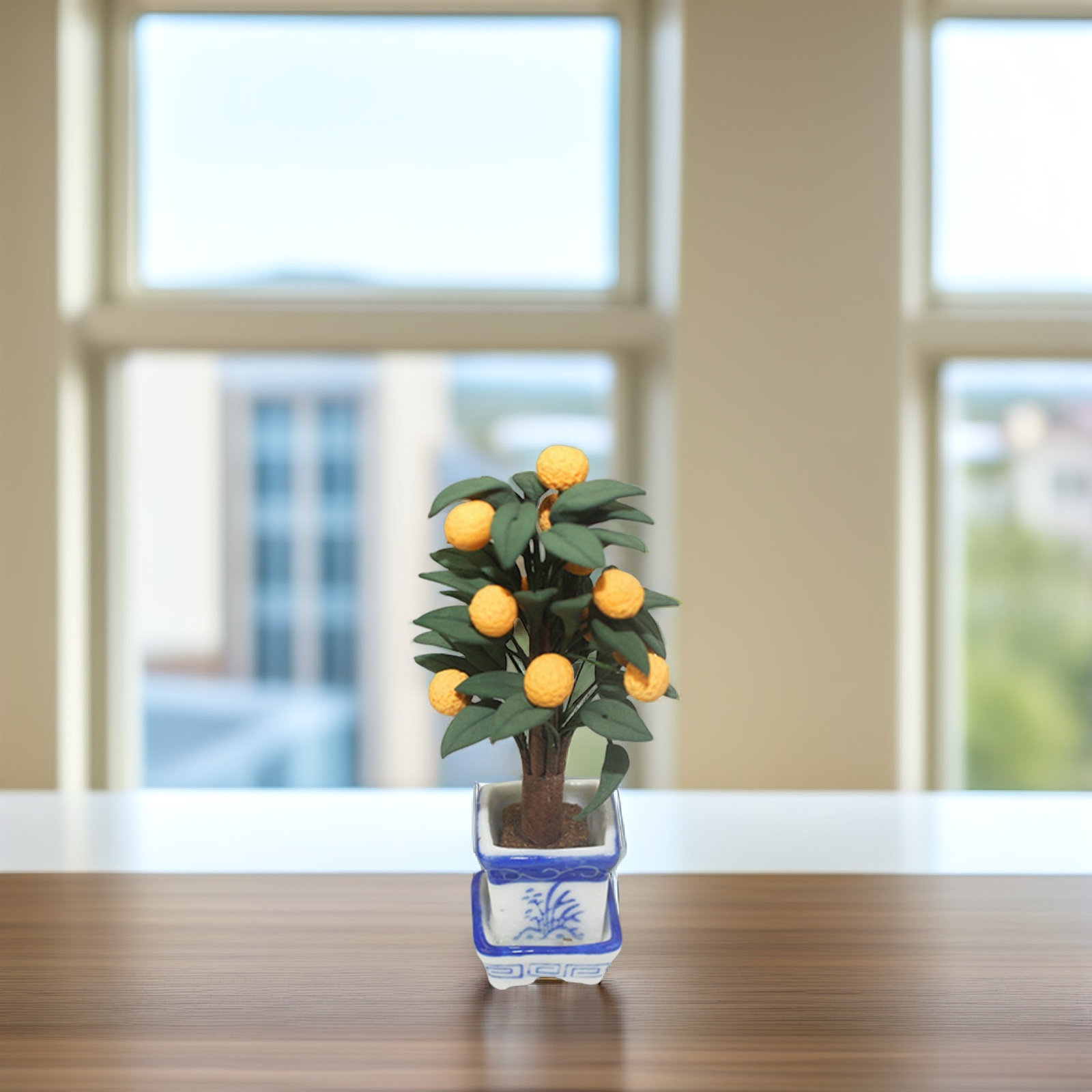 Mini Orange Potted Plant Ceram - Bonsai Garden World avaliação e preço