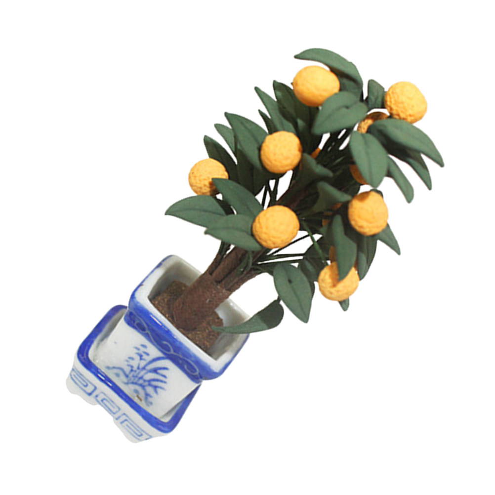 Mini Orange Potted Plant Ceram - Bonsai Garden World avaliação e preço
