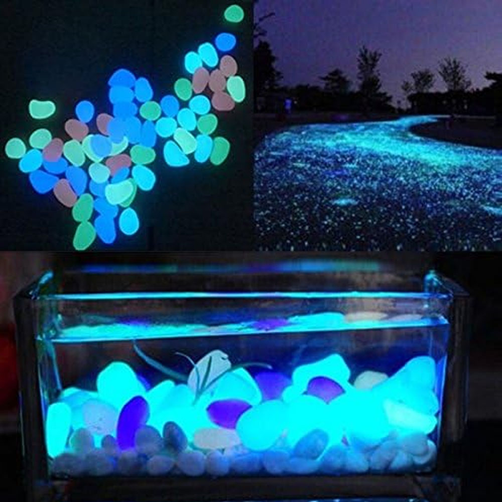 Fish Tank Rocks Glow Blue Pebb - Bonsai Rock Garden avaliação e preço