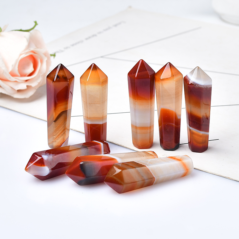 1PC Natural Carnelian Hexagona - Bonsai Rock Garden avaliação e preço