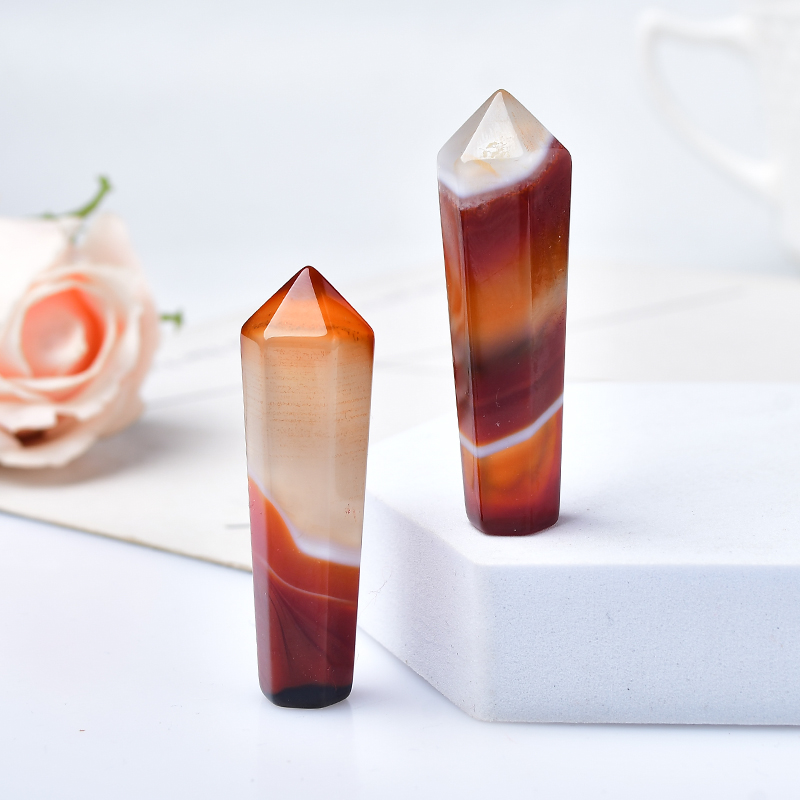 1PC Natural Carnelian Hexagona - Bonsai Rock Garden avaliação e preço