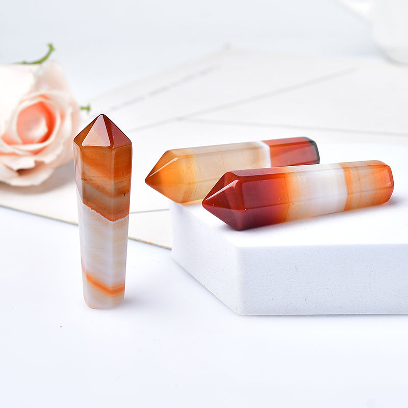 1PC Natural Carnelian Hexagona - Bonsai Rock Garden avaliação e preço