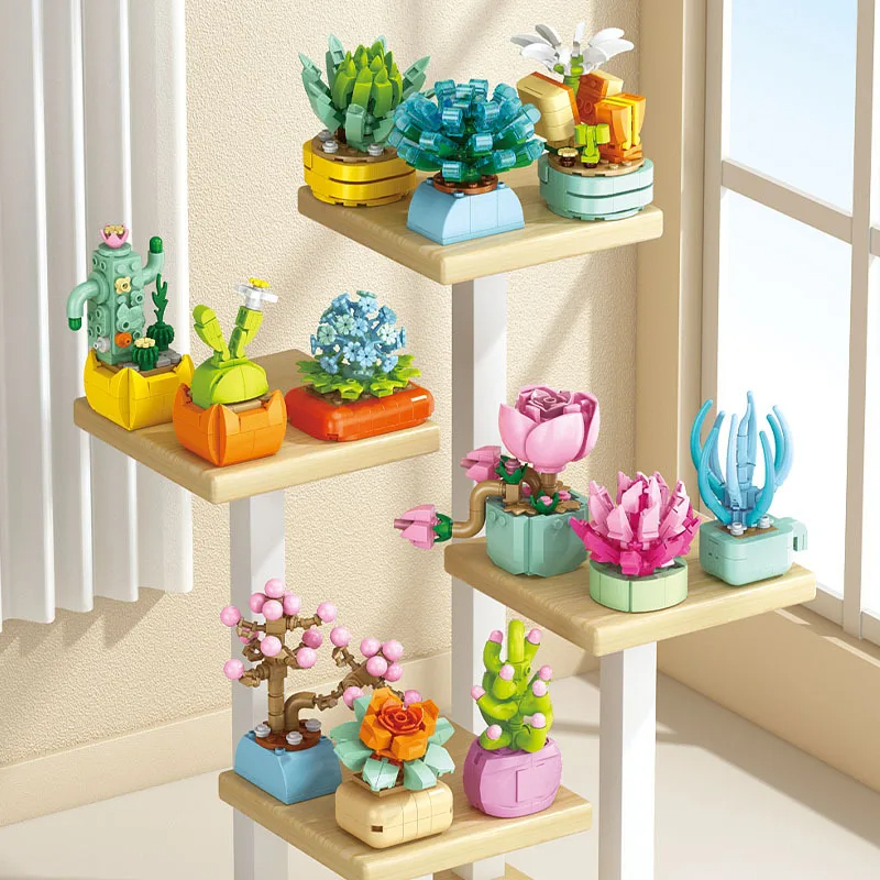Flowers Succulents Building Bl - Bonsai Garden World avaliação e preço